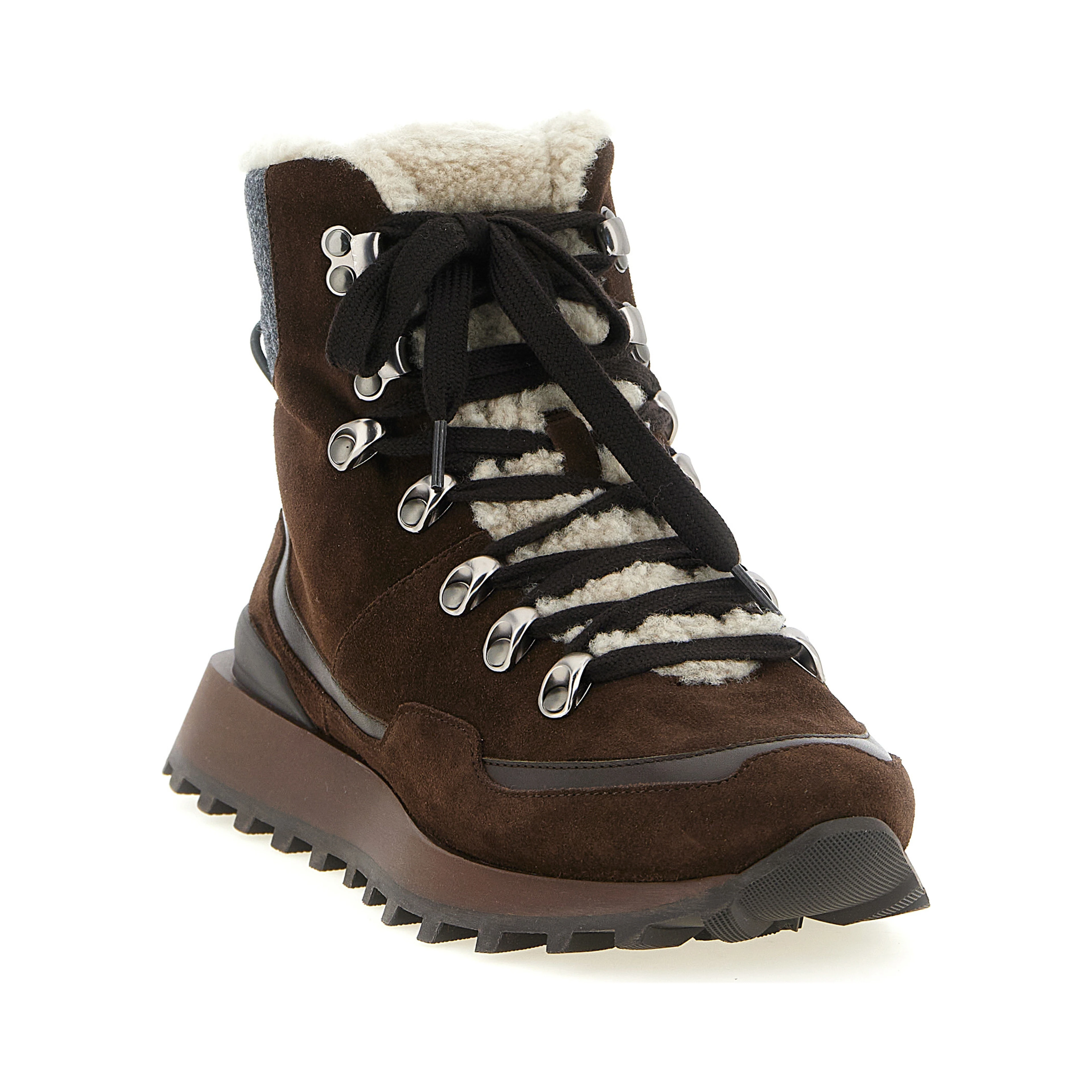 Brown Calfskin Ankle Boots