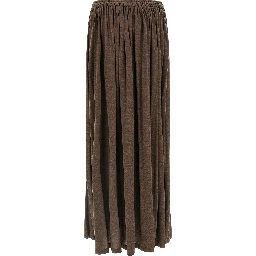 Brown Lyocell Mini Skirt