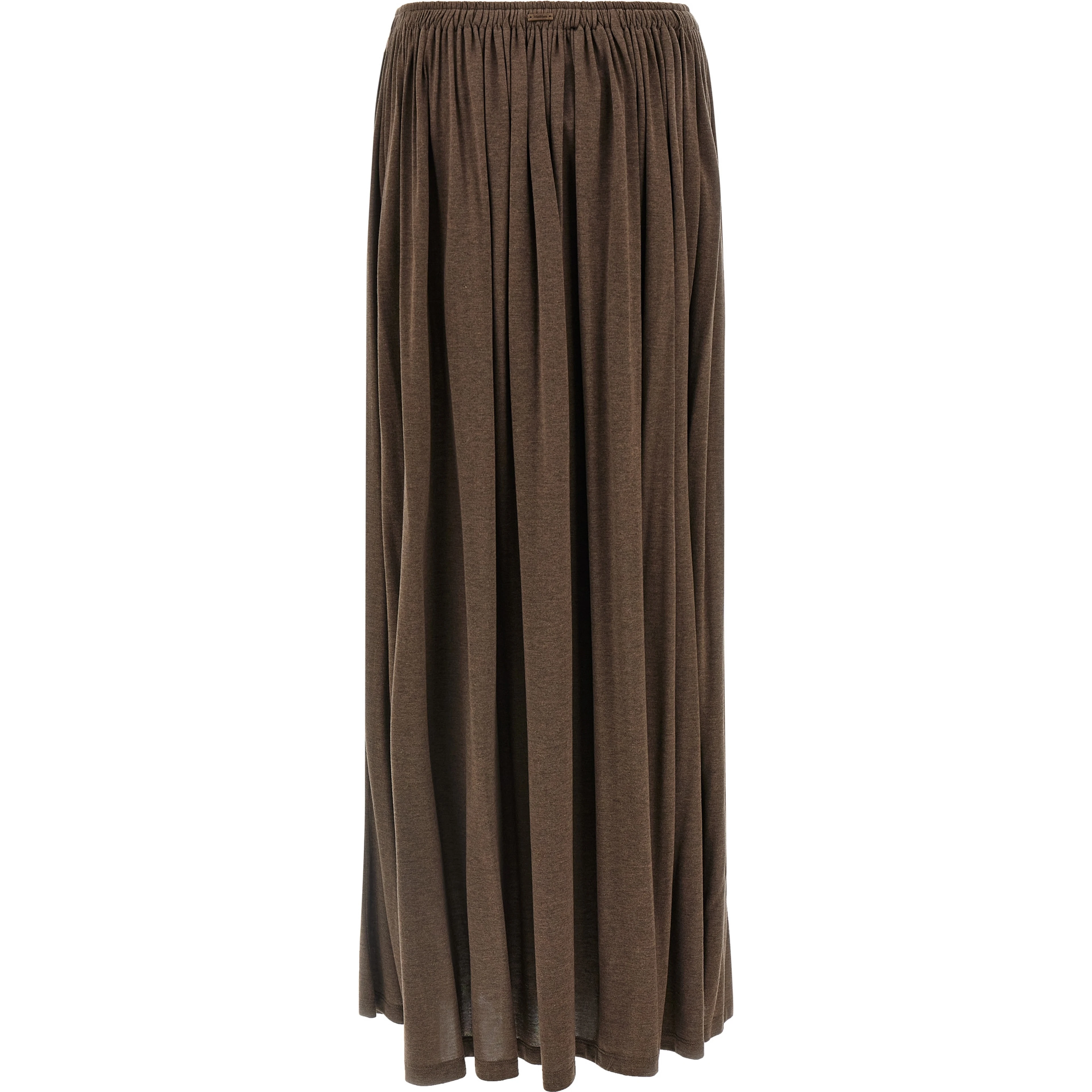 Brown Lyocell Mini Skirt