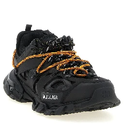 Black Polyethylene Athletic Sneakers