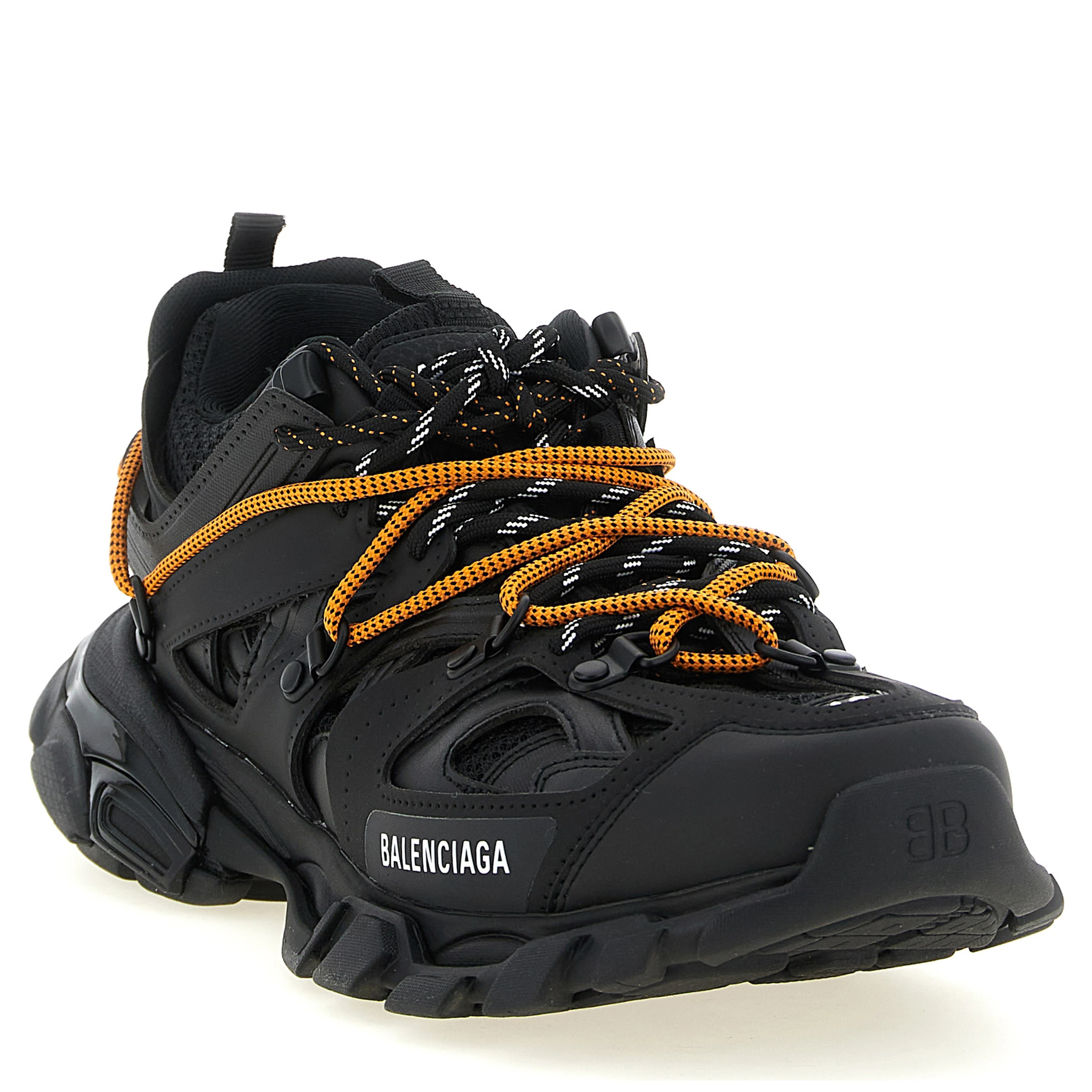 Black Polyethylene Athletic Sneakers