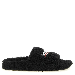Black Polyester Slides