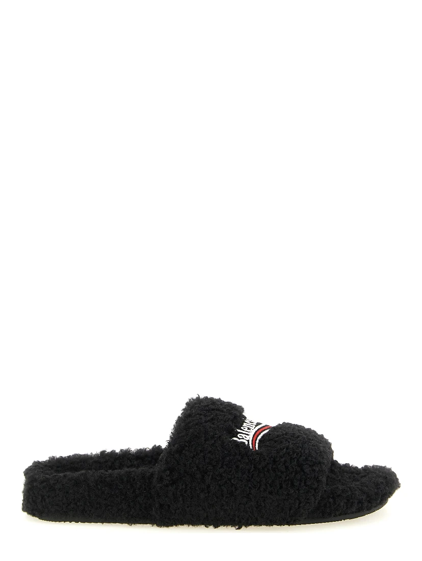 Black Polyester Slides