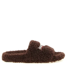 Brown Polyester Slides