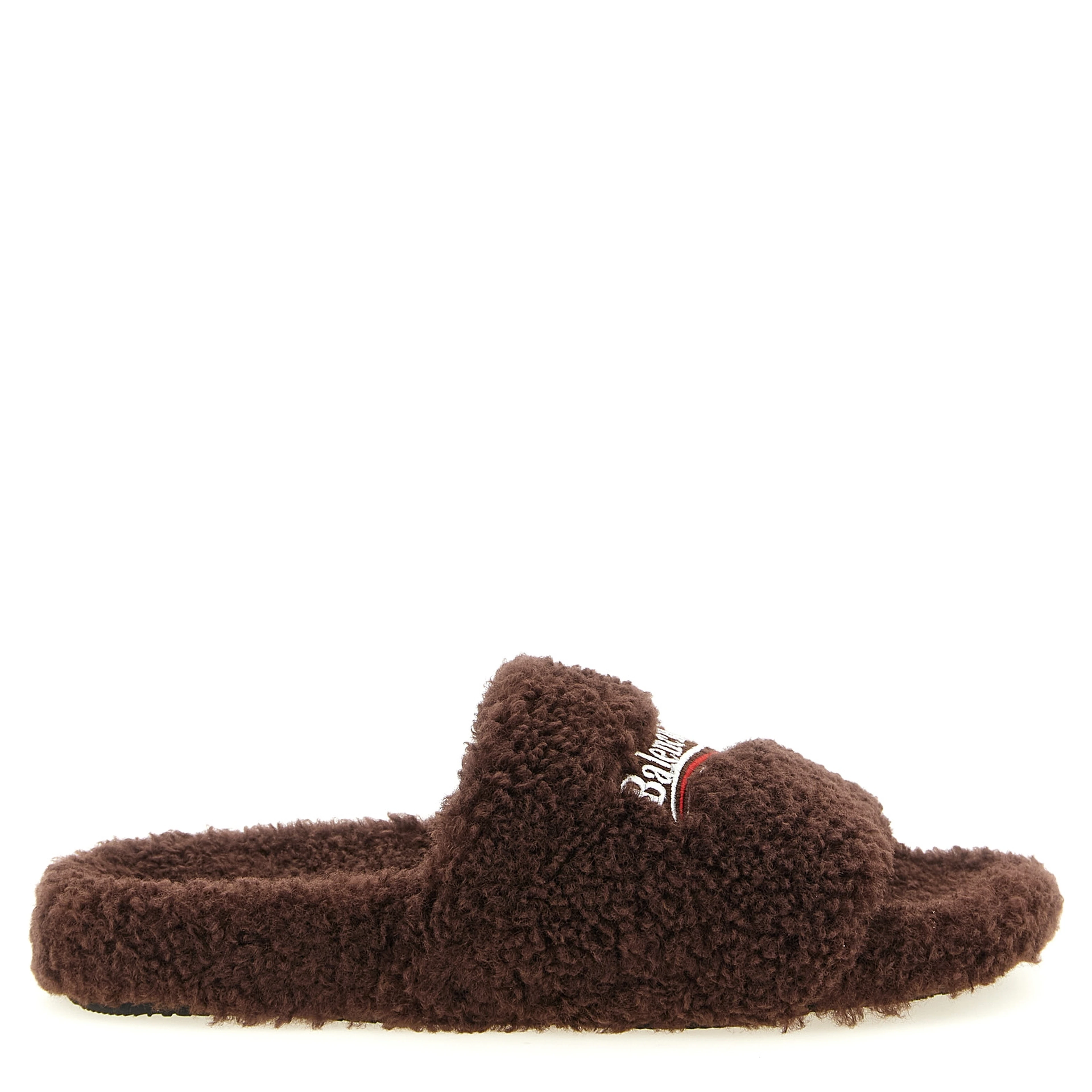 Brown Polyester Slides