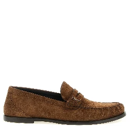 Brown Calfskin Slip-On Loafers