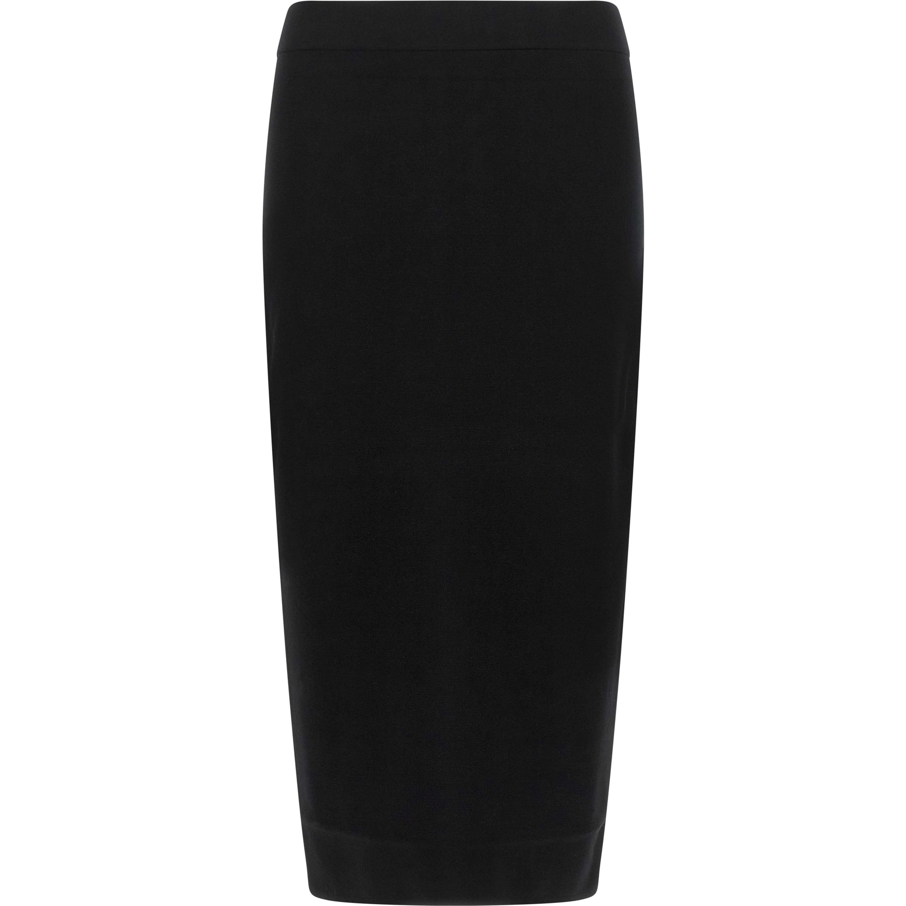 Black Viscose Midi Skirt