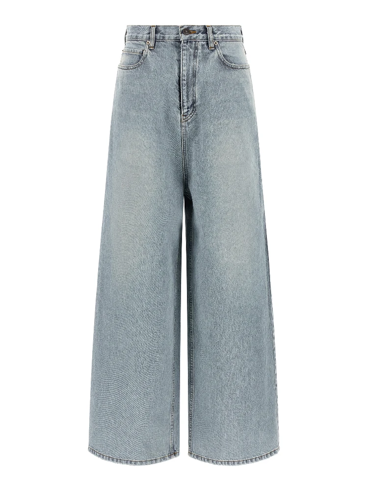 Blue Cotton Relaxed Fit Jeans