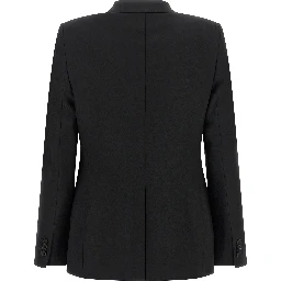 Black Polyester Blazer
