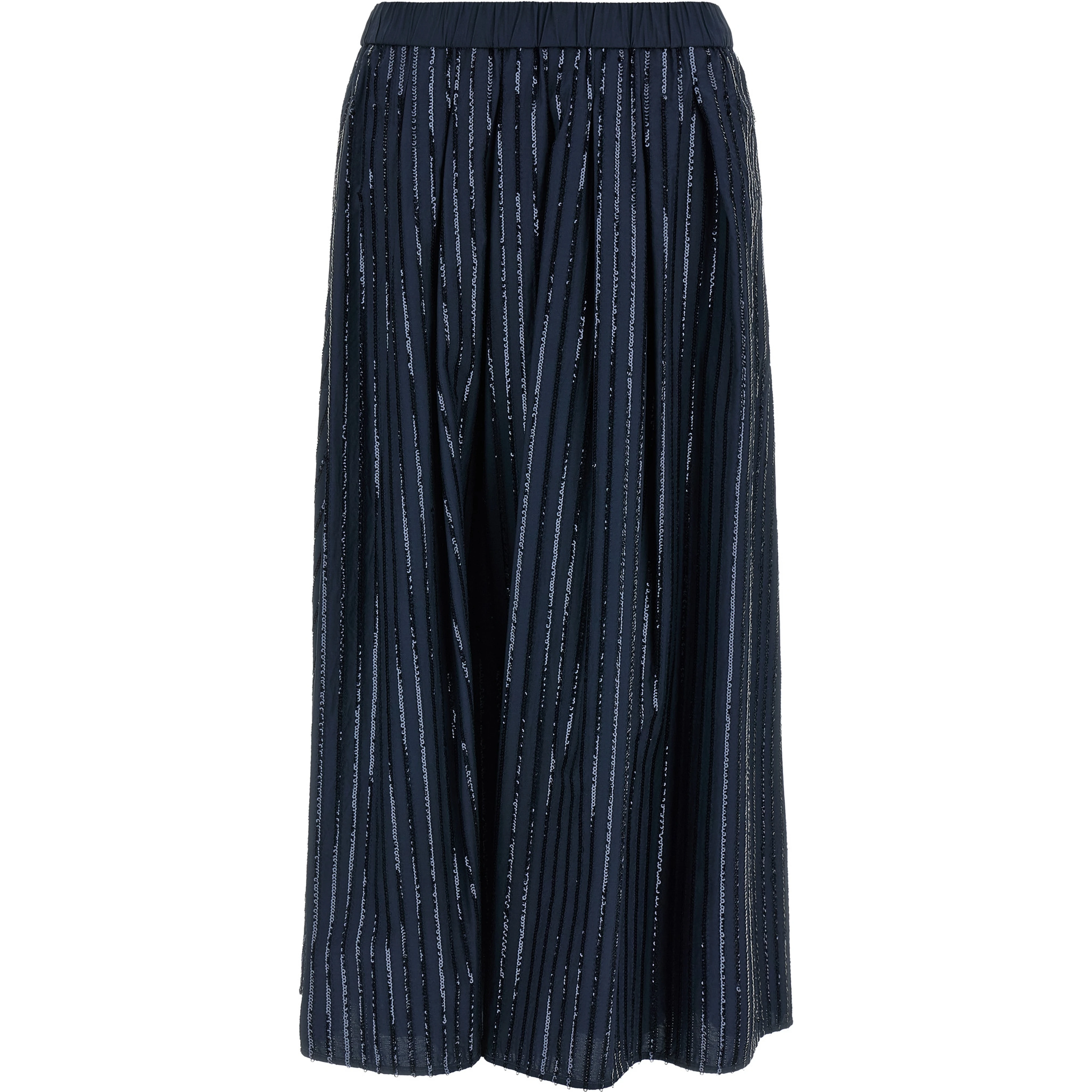 Blue Cotton Mini Skirt