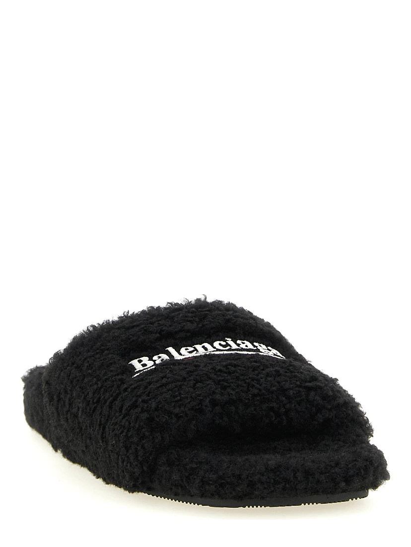 Black Polyester Slides