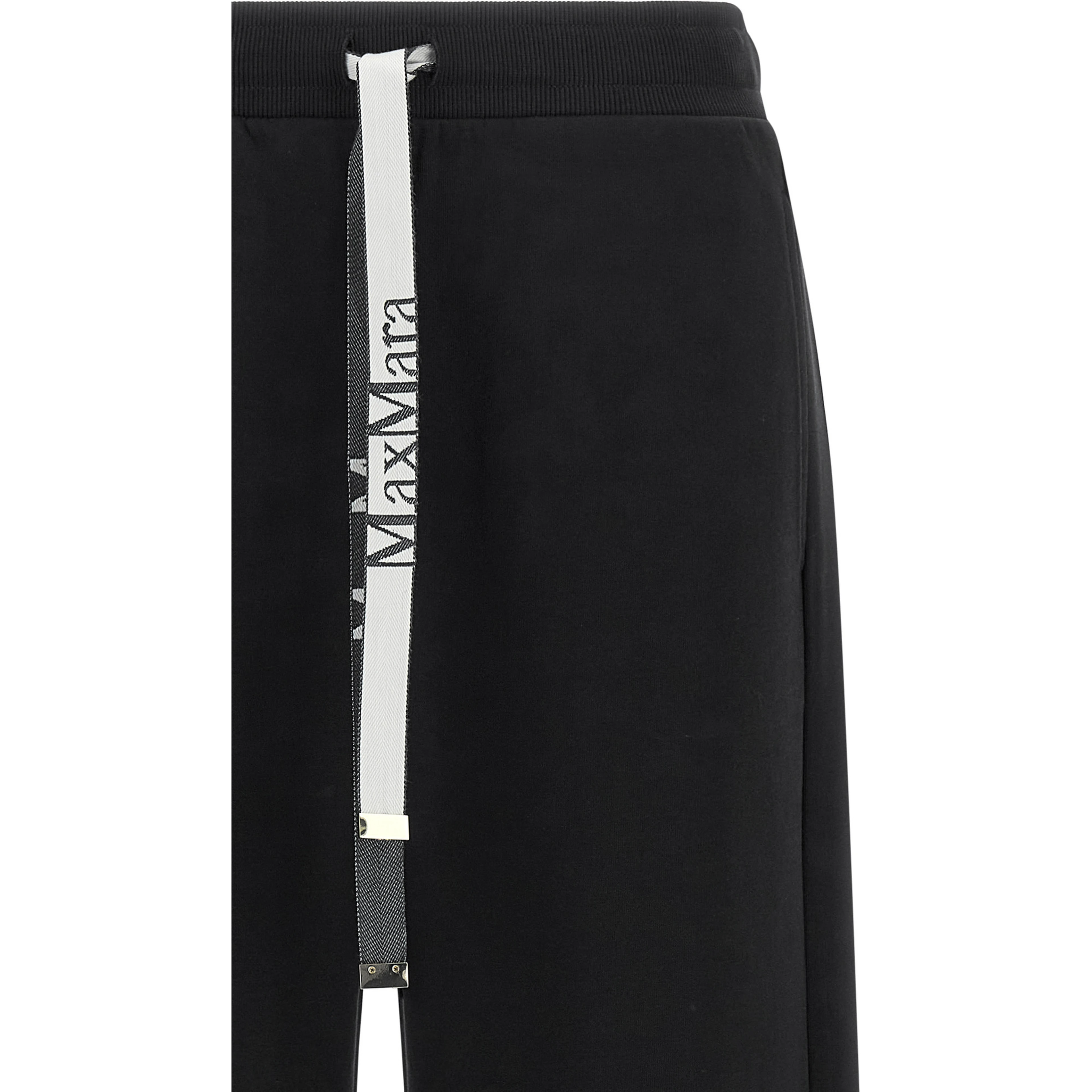 Black Cotton Casual Pants