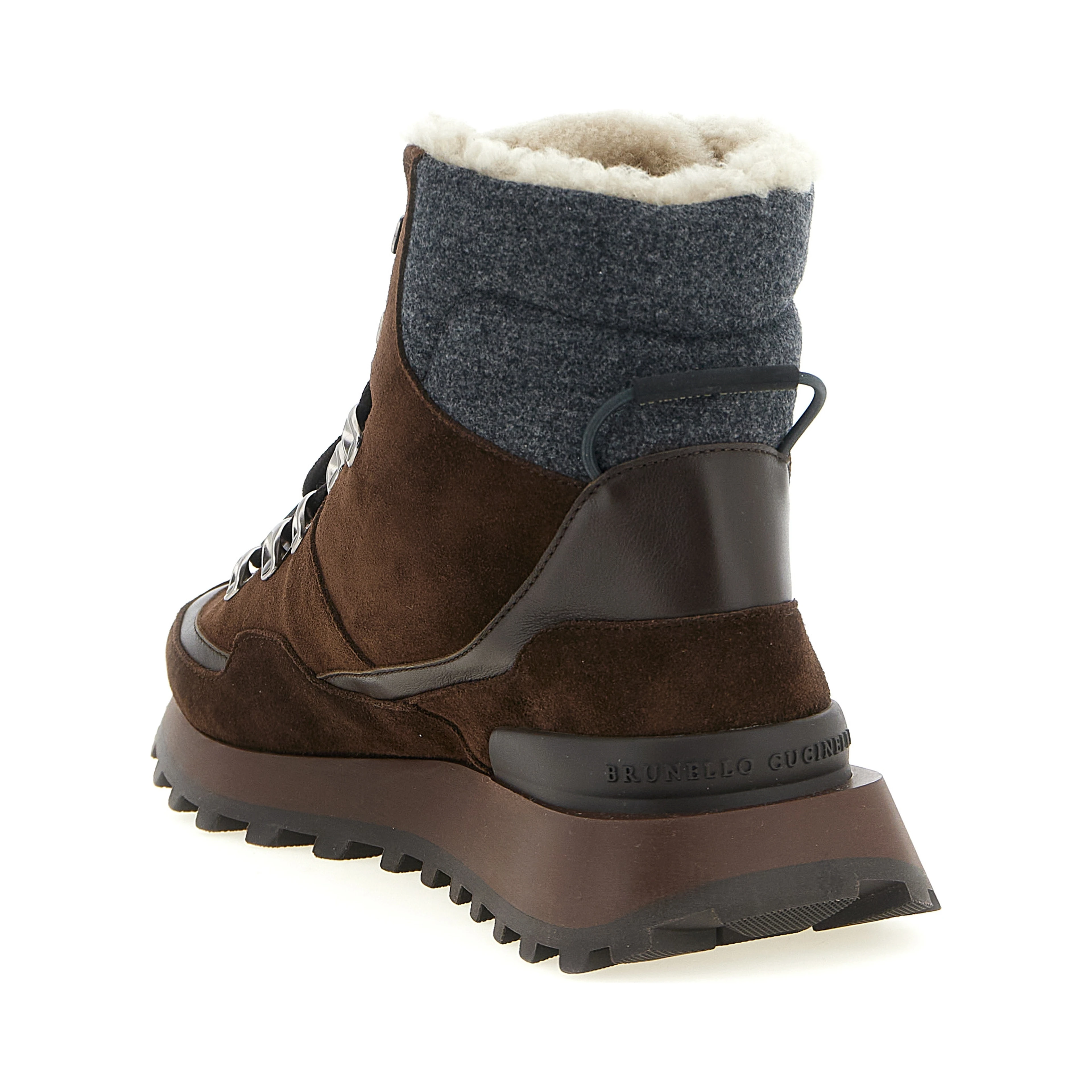 Brown Calfskin Ankle Boots