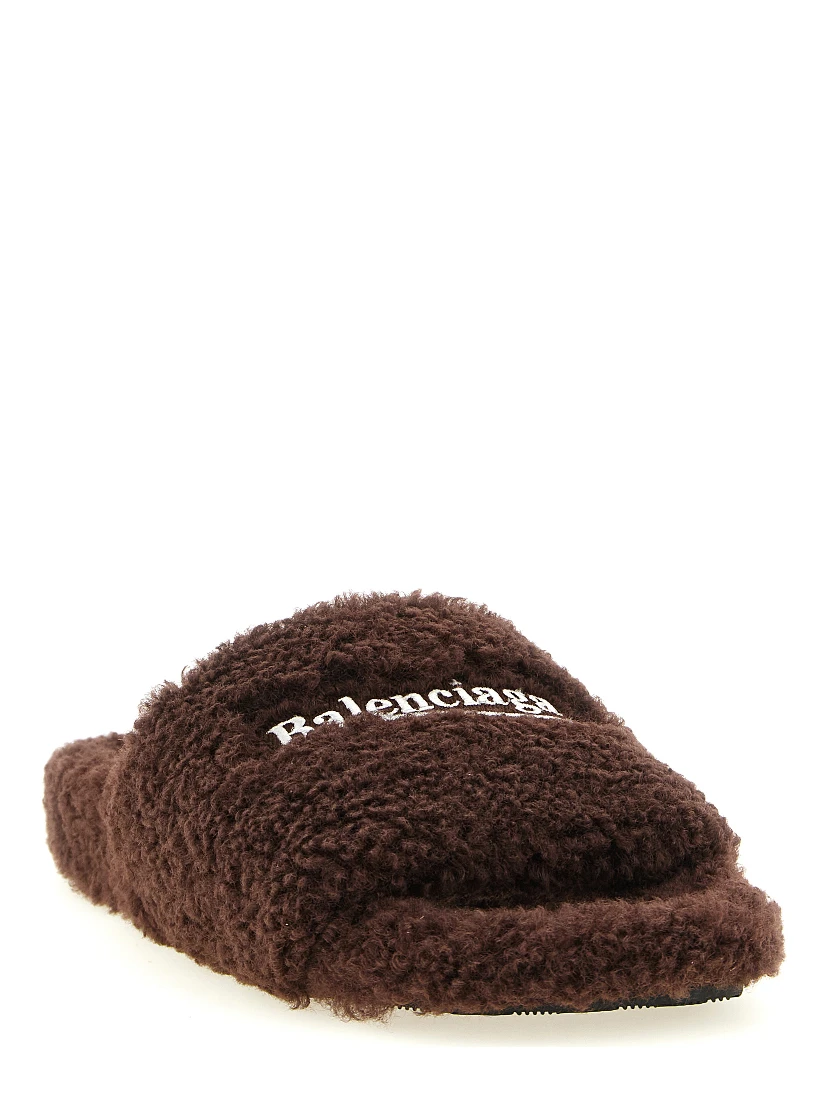 Brown Polyester Slides