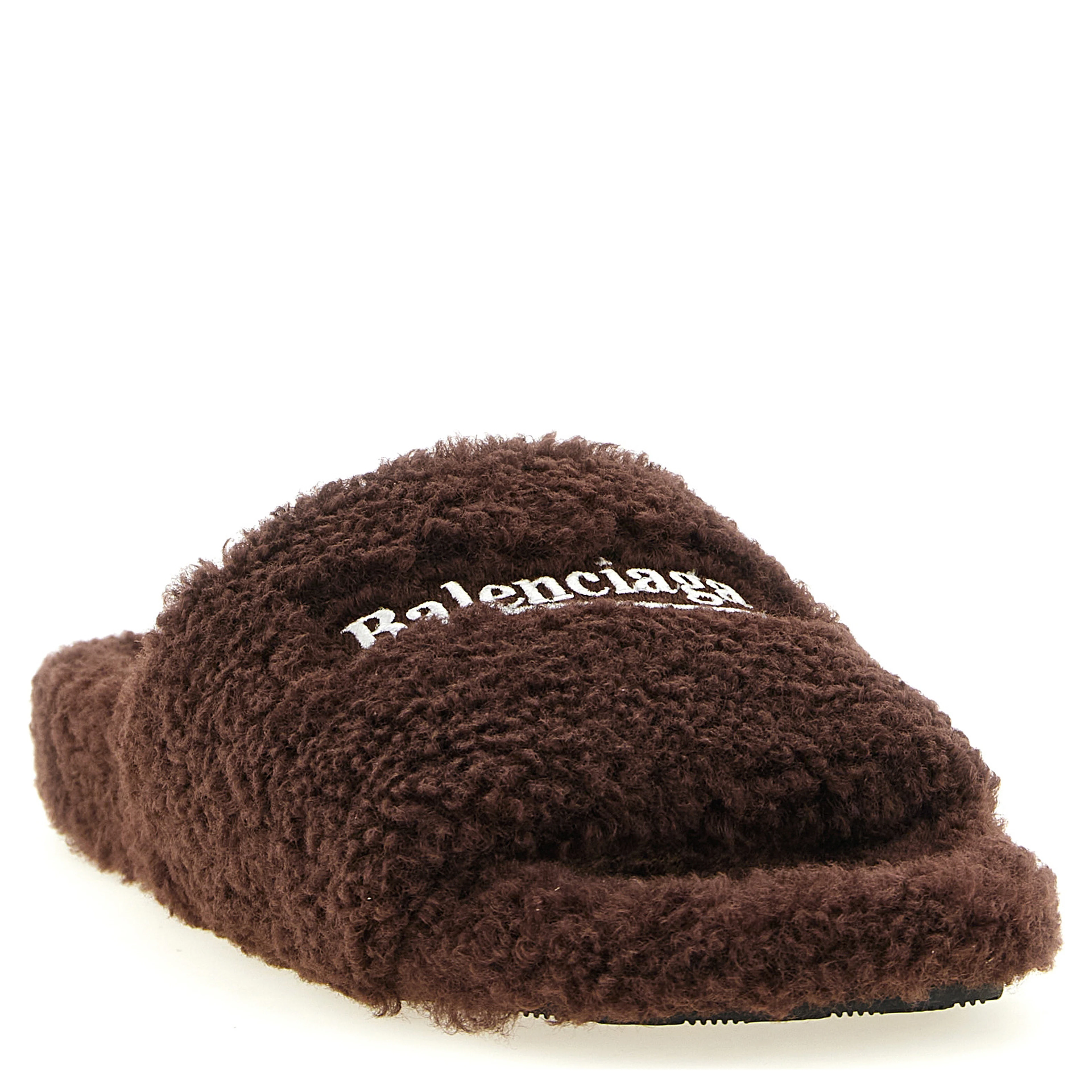 Brown Polyester Slides