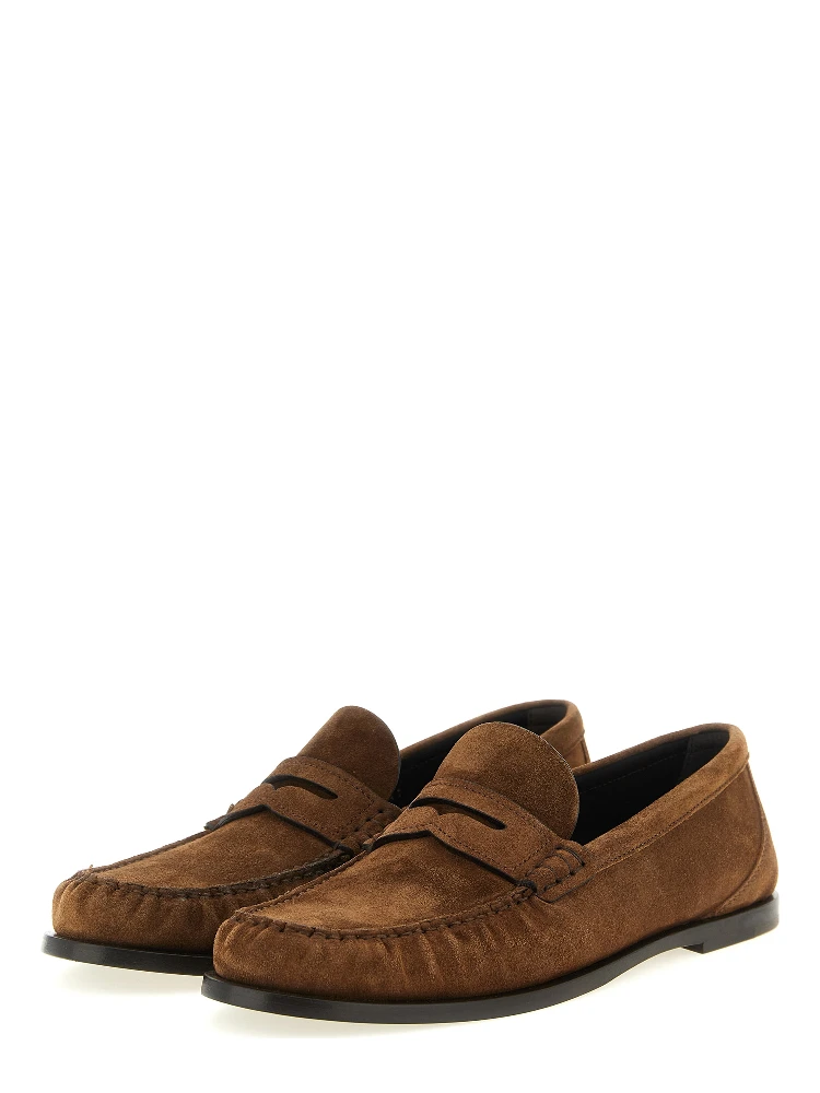 Brown Calfskin Slip-On Loafers alternative