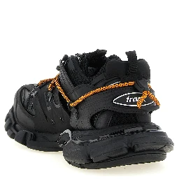 Black Polyethylene Athletic Sneakers
