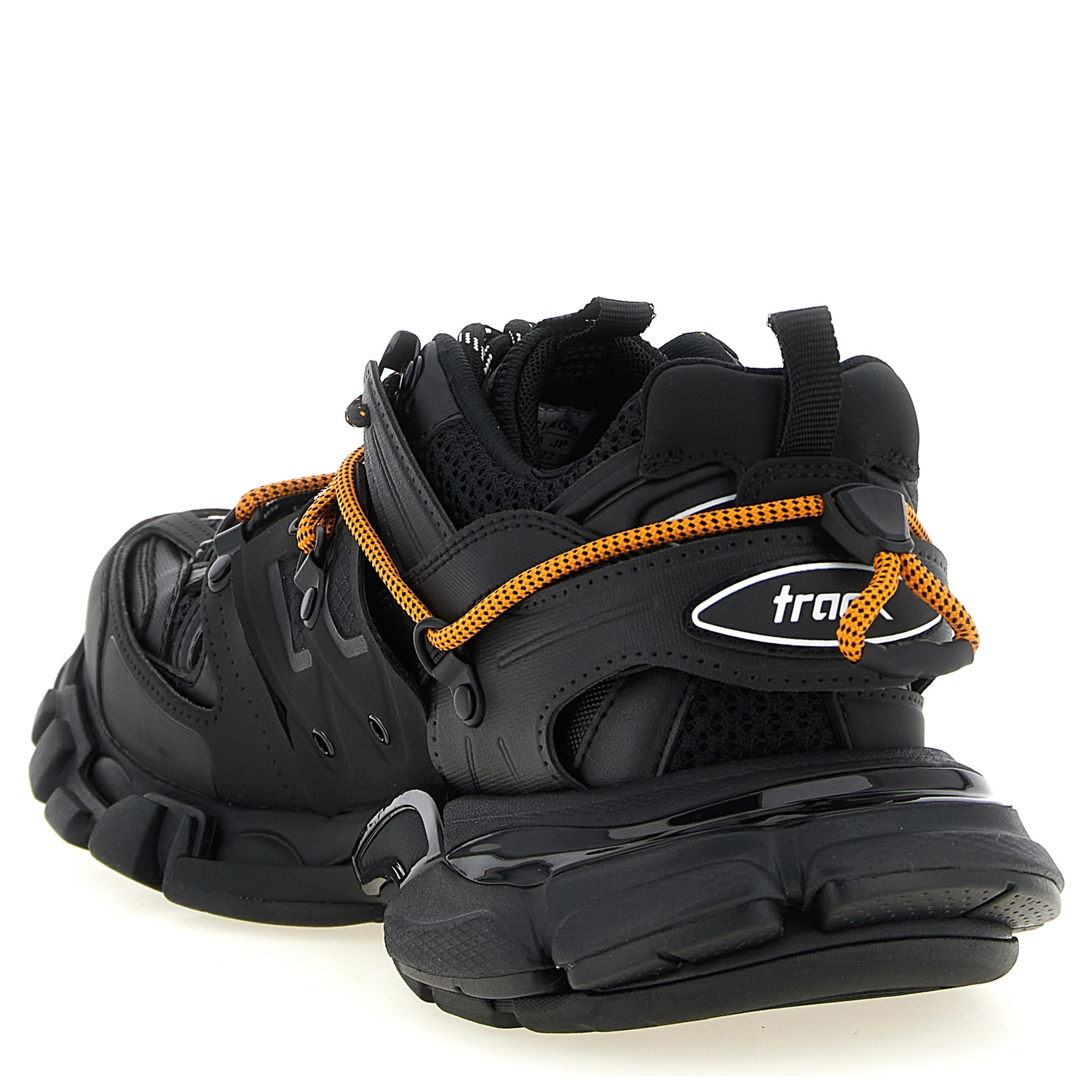 Black Polyethylene Athletic Sneakers