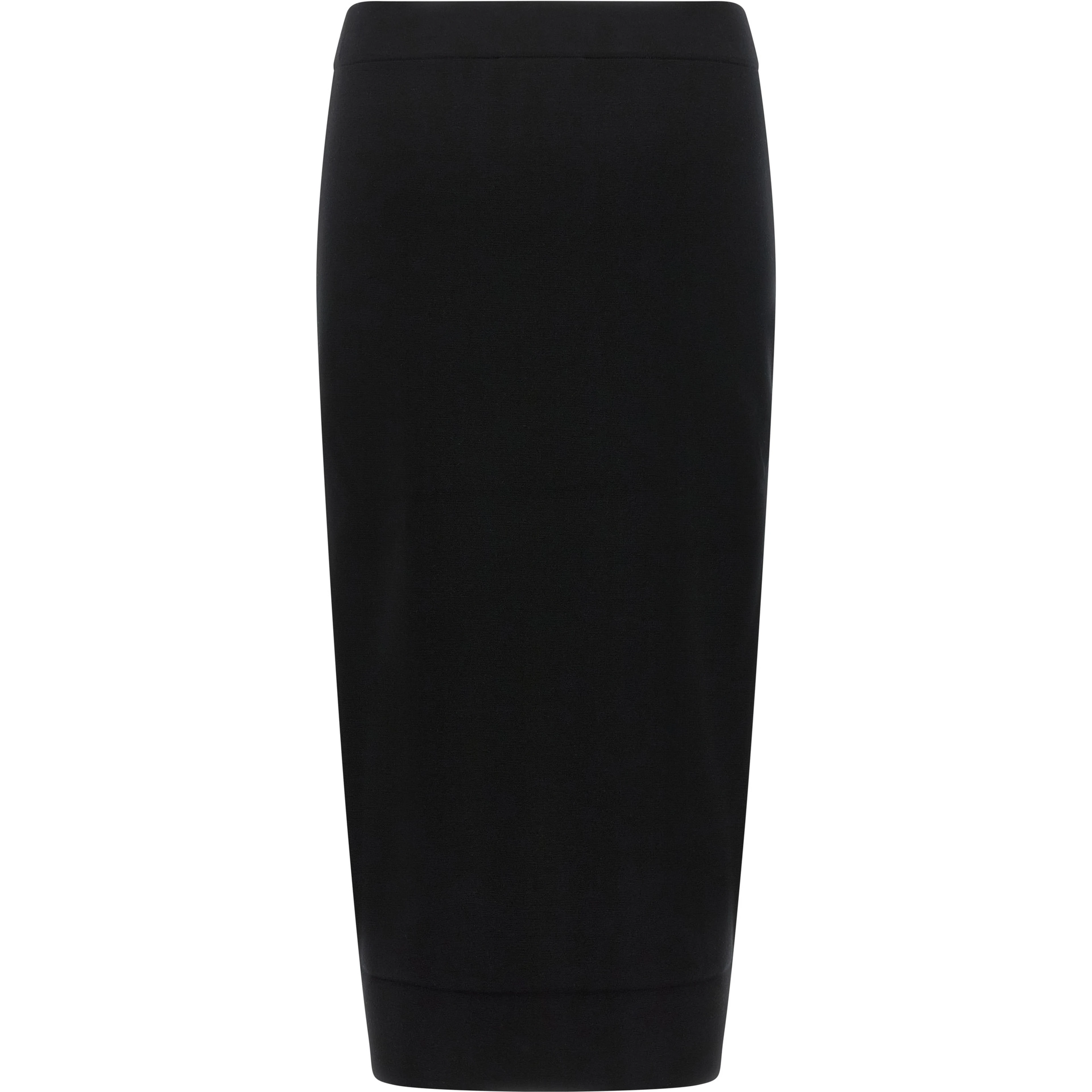 Black Viscose Midi Skirt