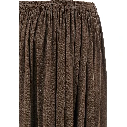 Brown Lyocell Mini Skirt
