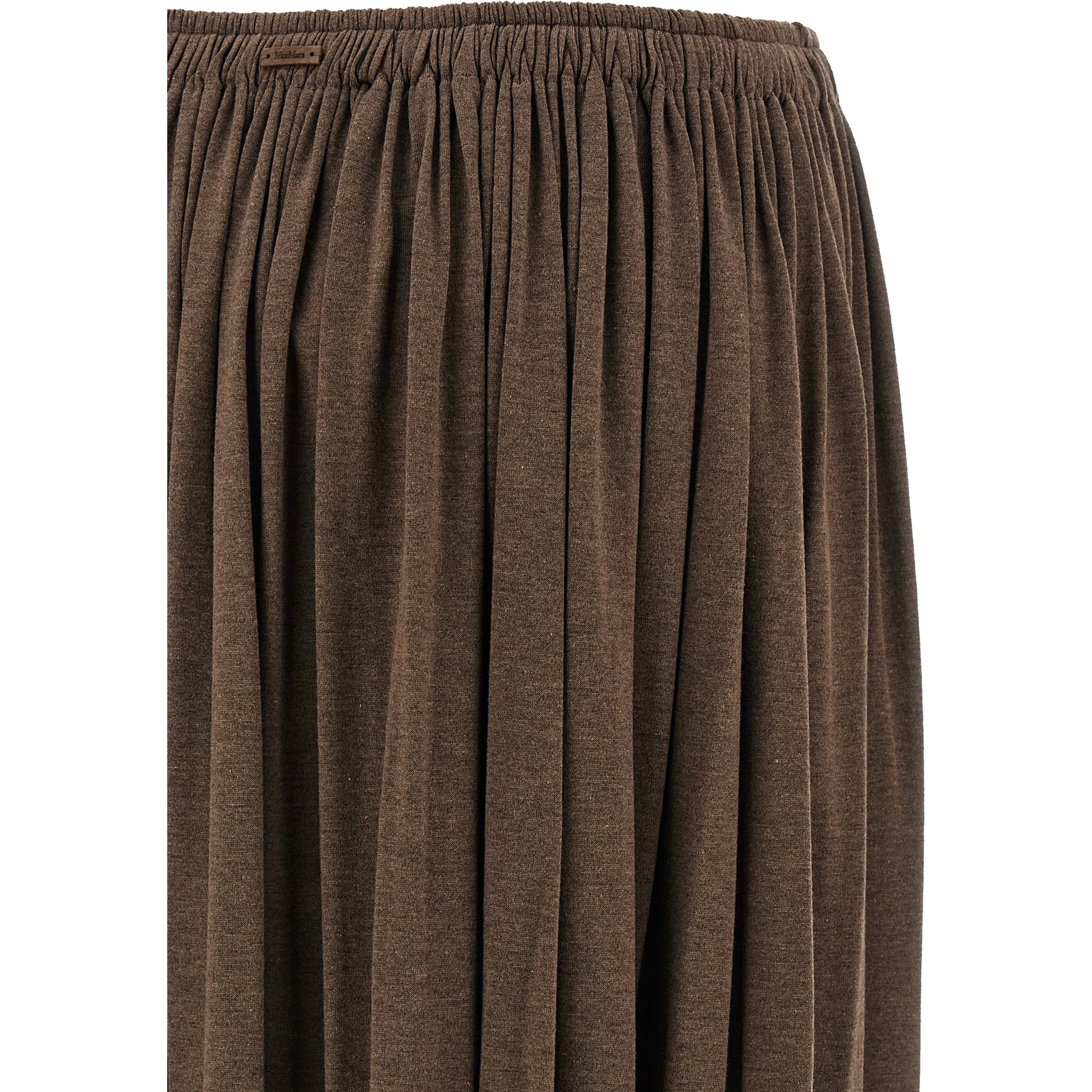 Brown Lyocell Mini Skirt