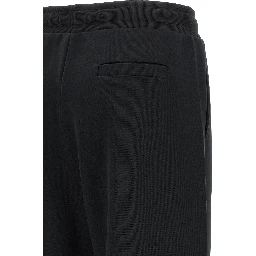 Black Cotton Casual Pants