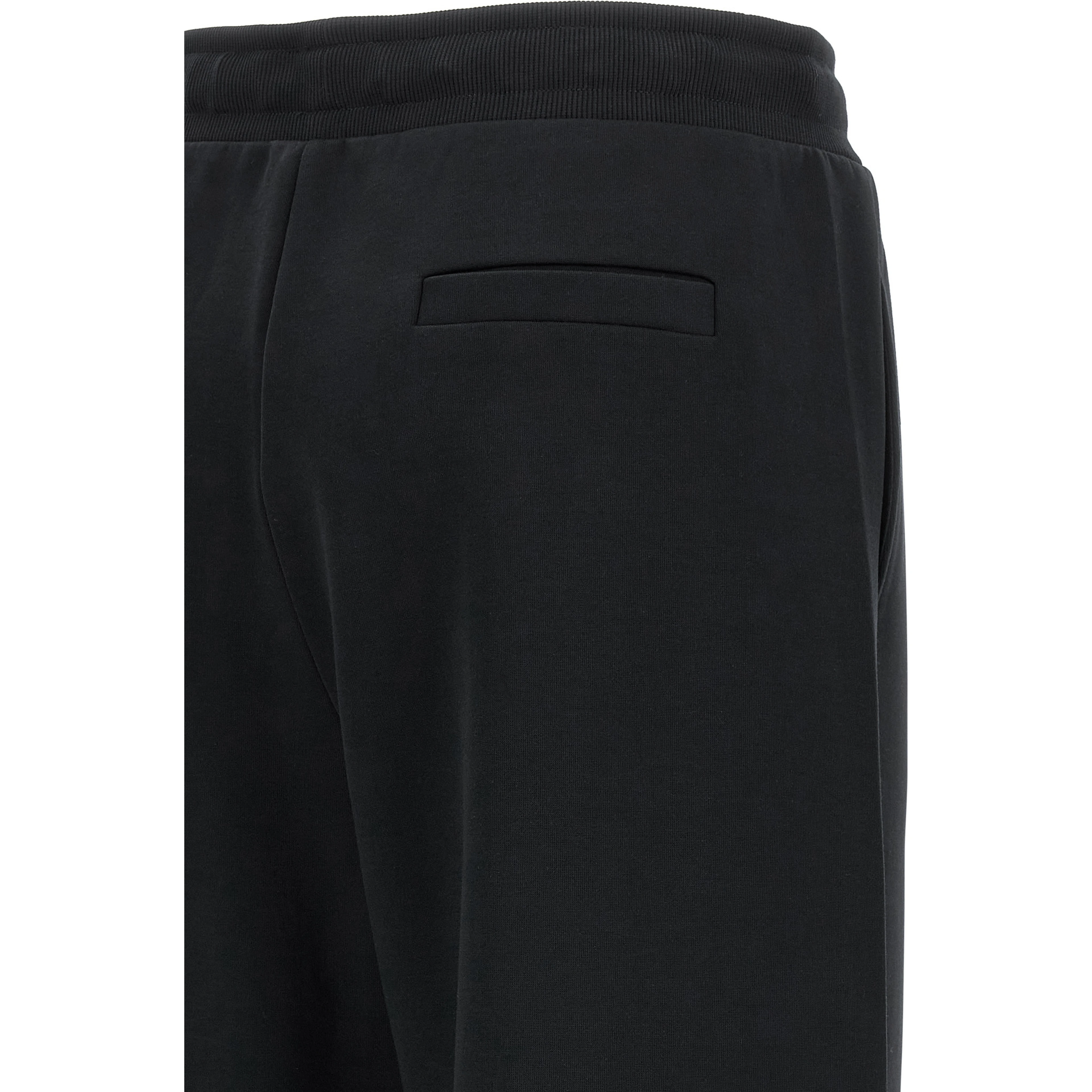 Black Cotton Casual Pants