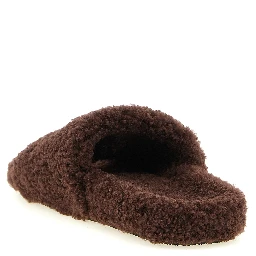 Brown Polyester Slides