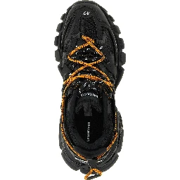 Black Polyethylene Athletic Sneakers