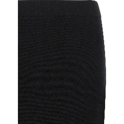 Black Viscose Midi Skirt