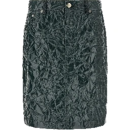 Bicolor Polyester Midi Skirt