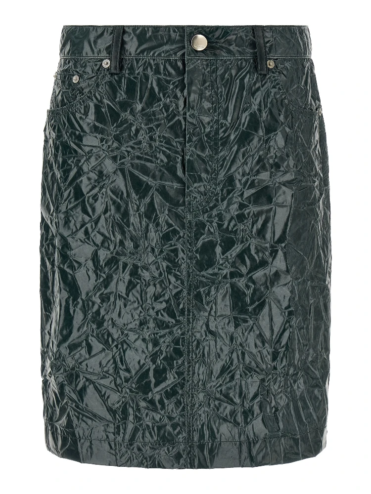 Bicolor Polyester Midi Skirt