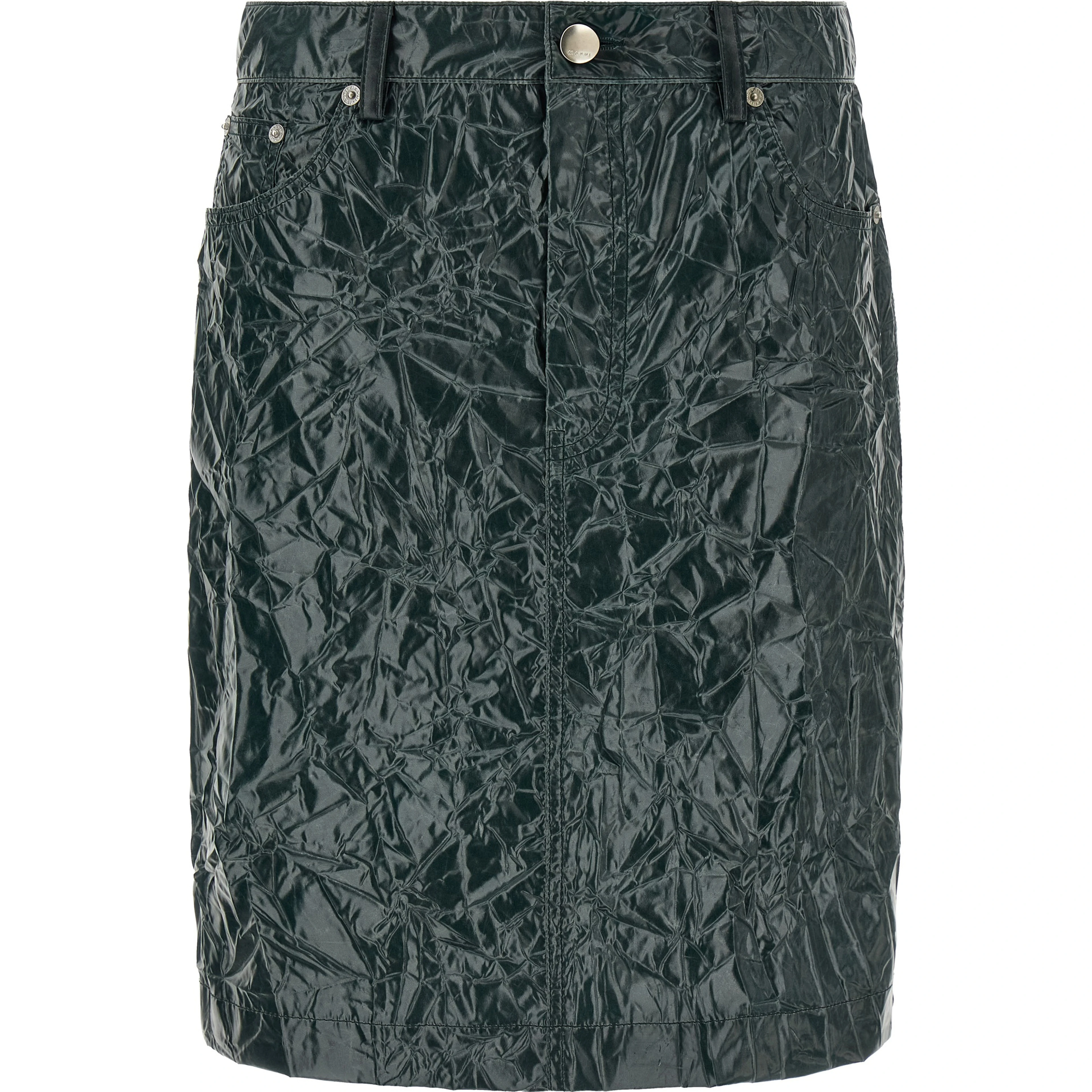 Bicolor Polyester Midi Skirt