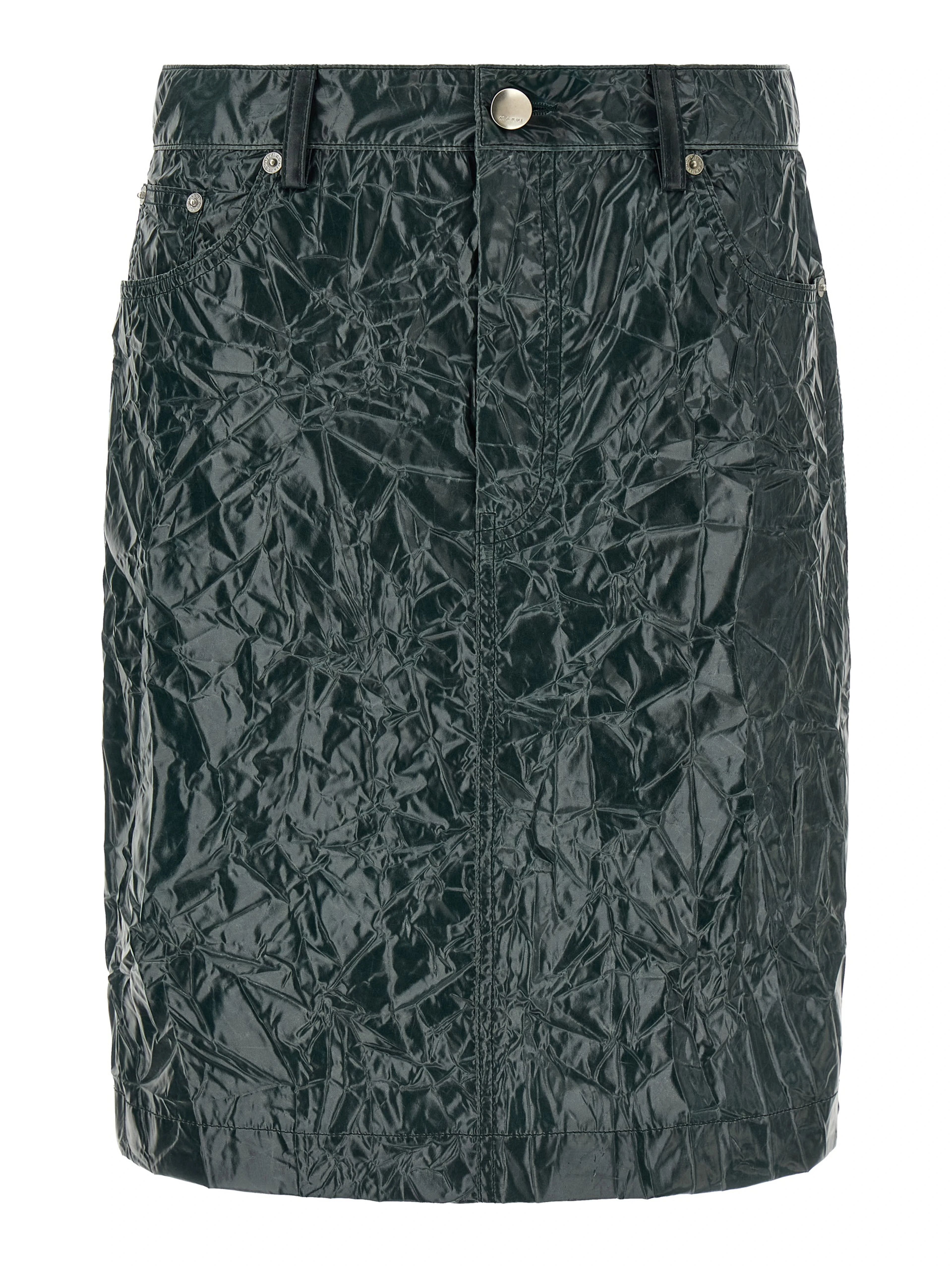 Bicolor Polyester Midi Skirt
