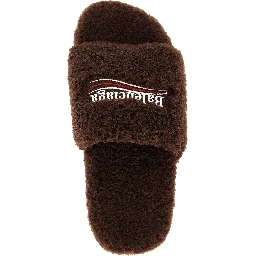 Brown Polyester Slides