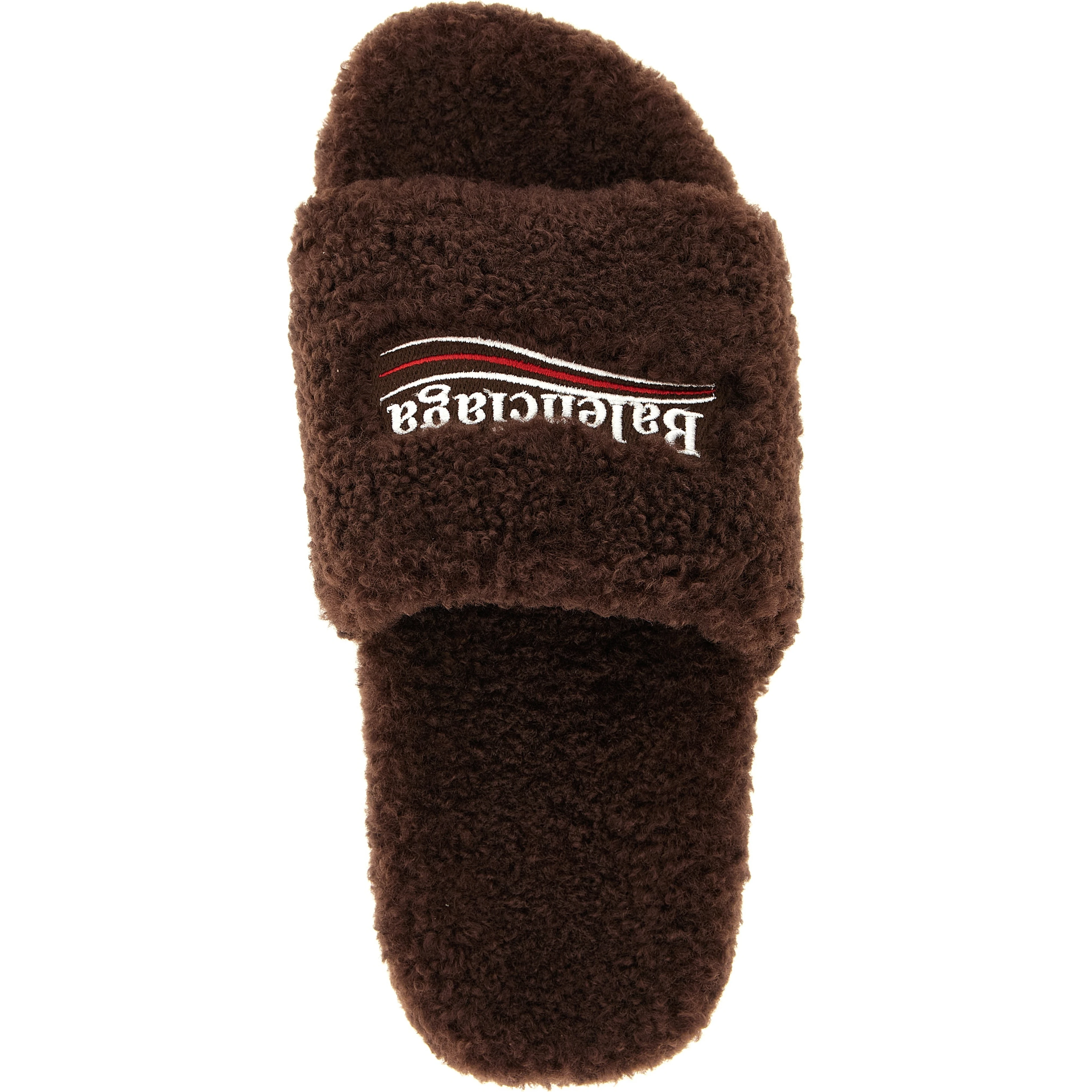 Brown Polyester Slides