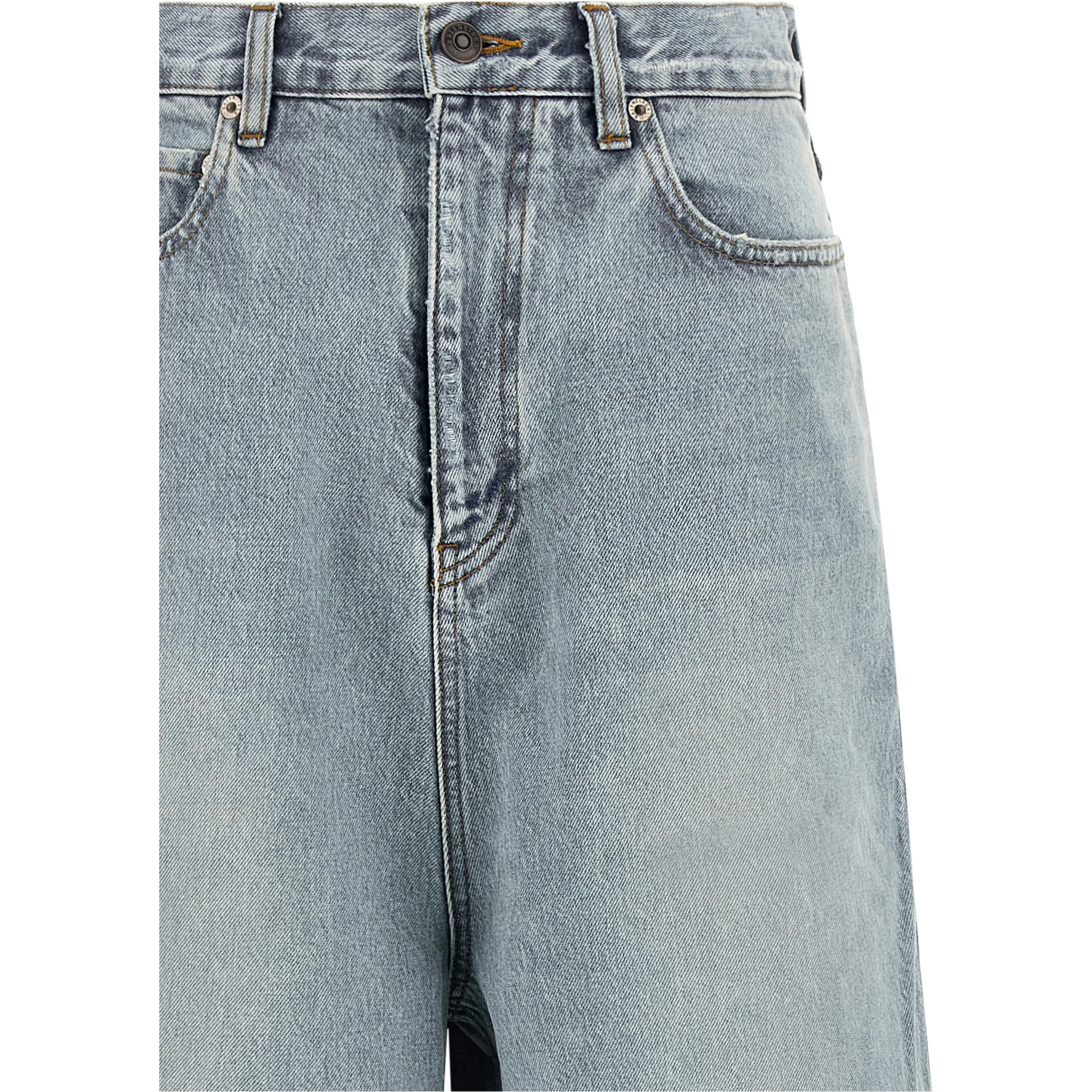 Blue Cotton Relaxed Fit Jeans