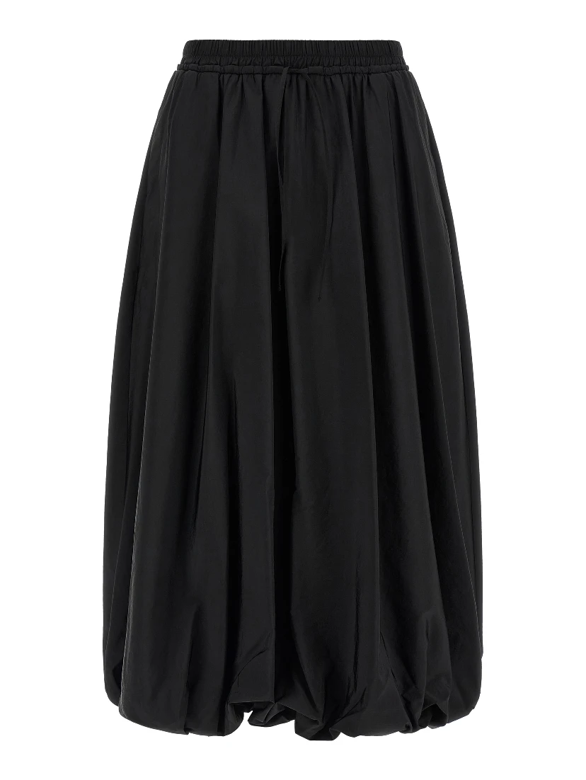 Black Polyamide Mini Skirt