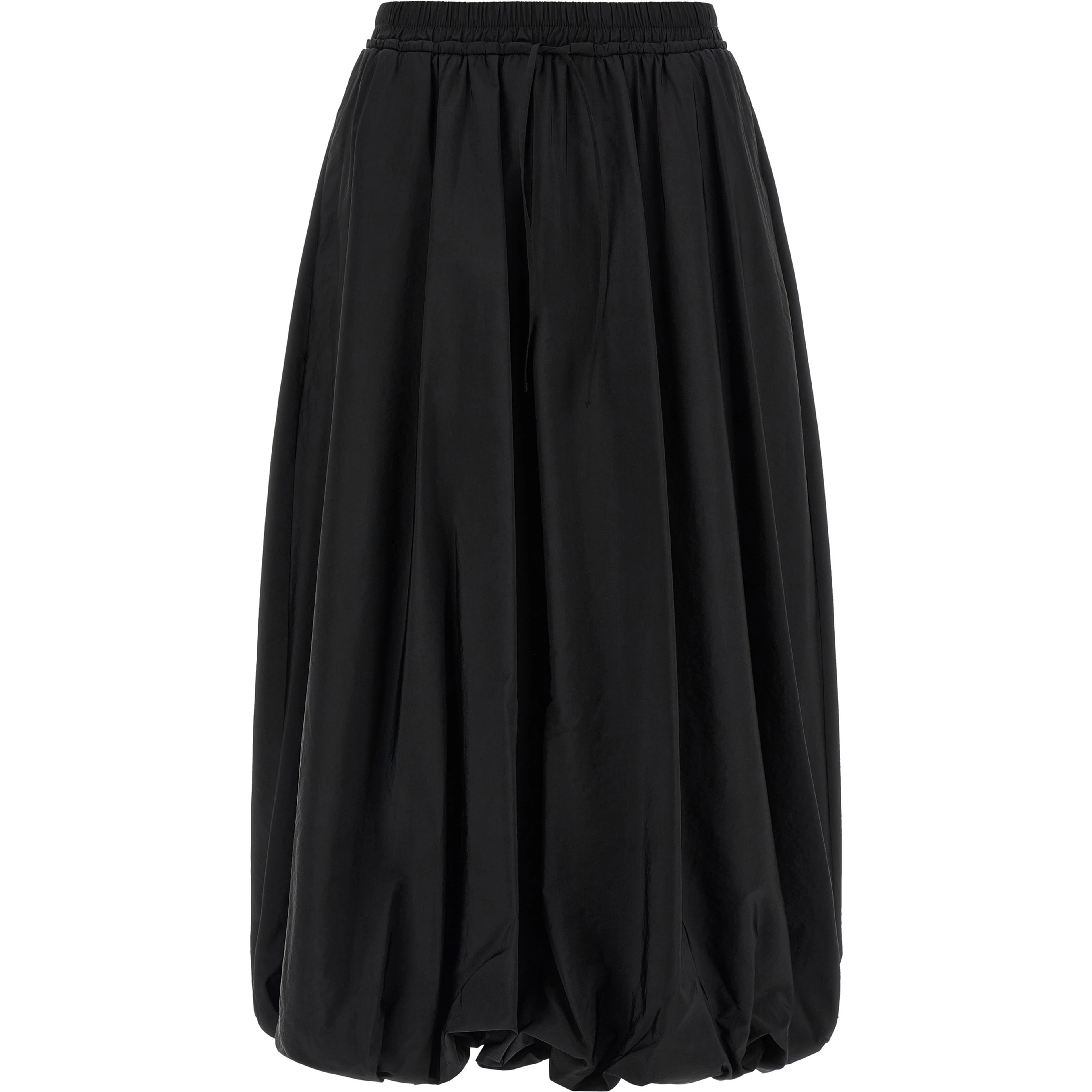 Black Polyamide Mini Skirt