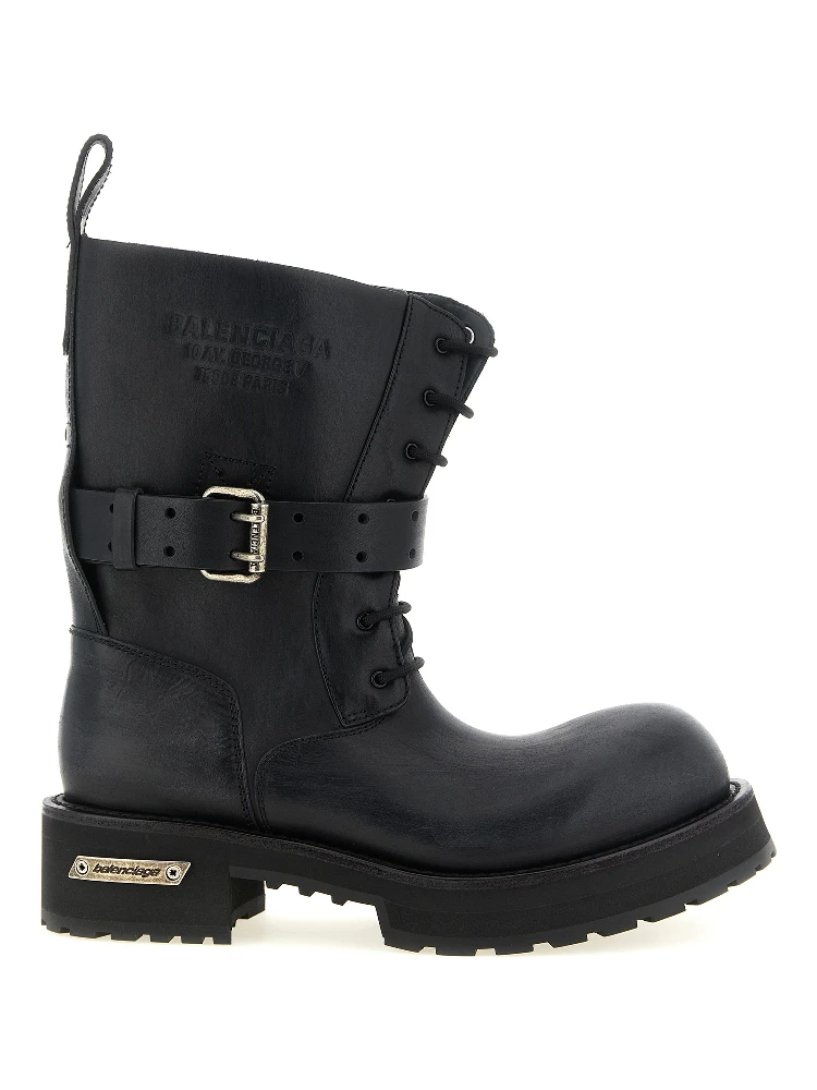 Black Calfskin Ankle Boots