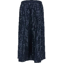 Blue Cotton Mini Skirt