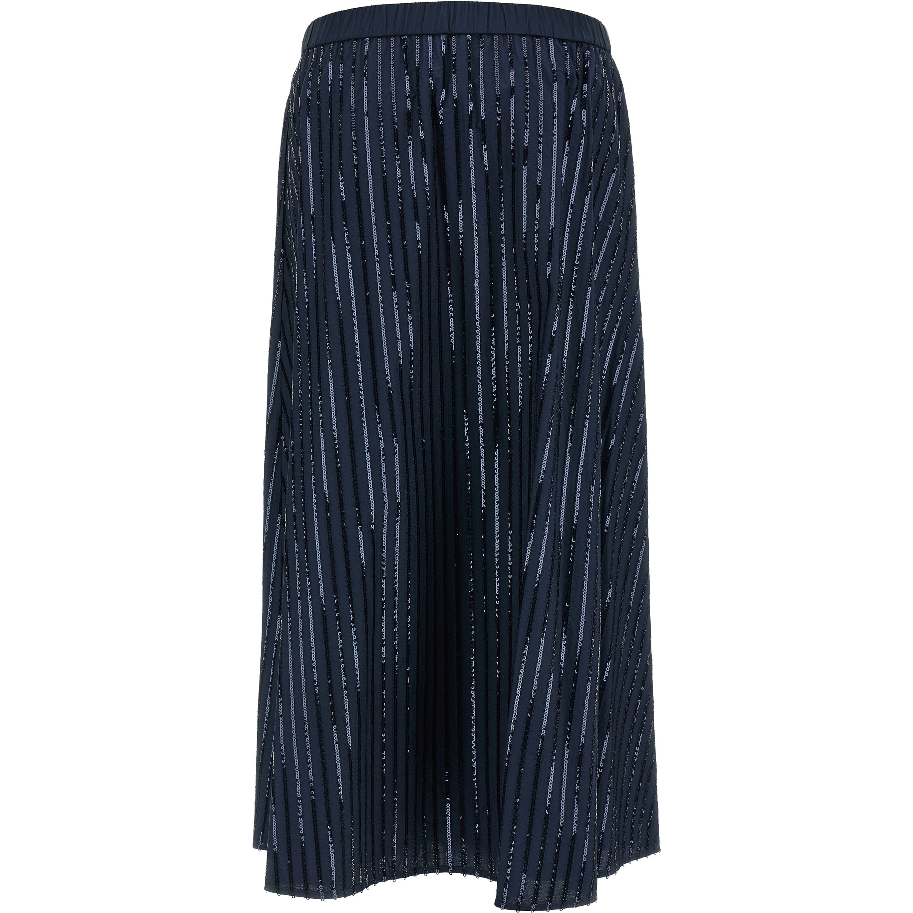Blue Cotton Mini Skirt