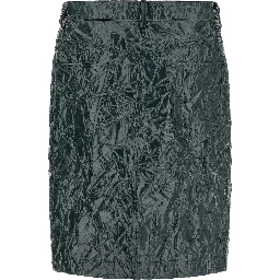 Bicolor Polyester Midi Skirt