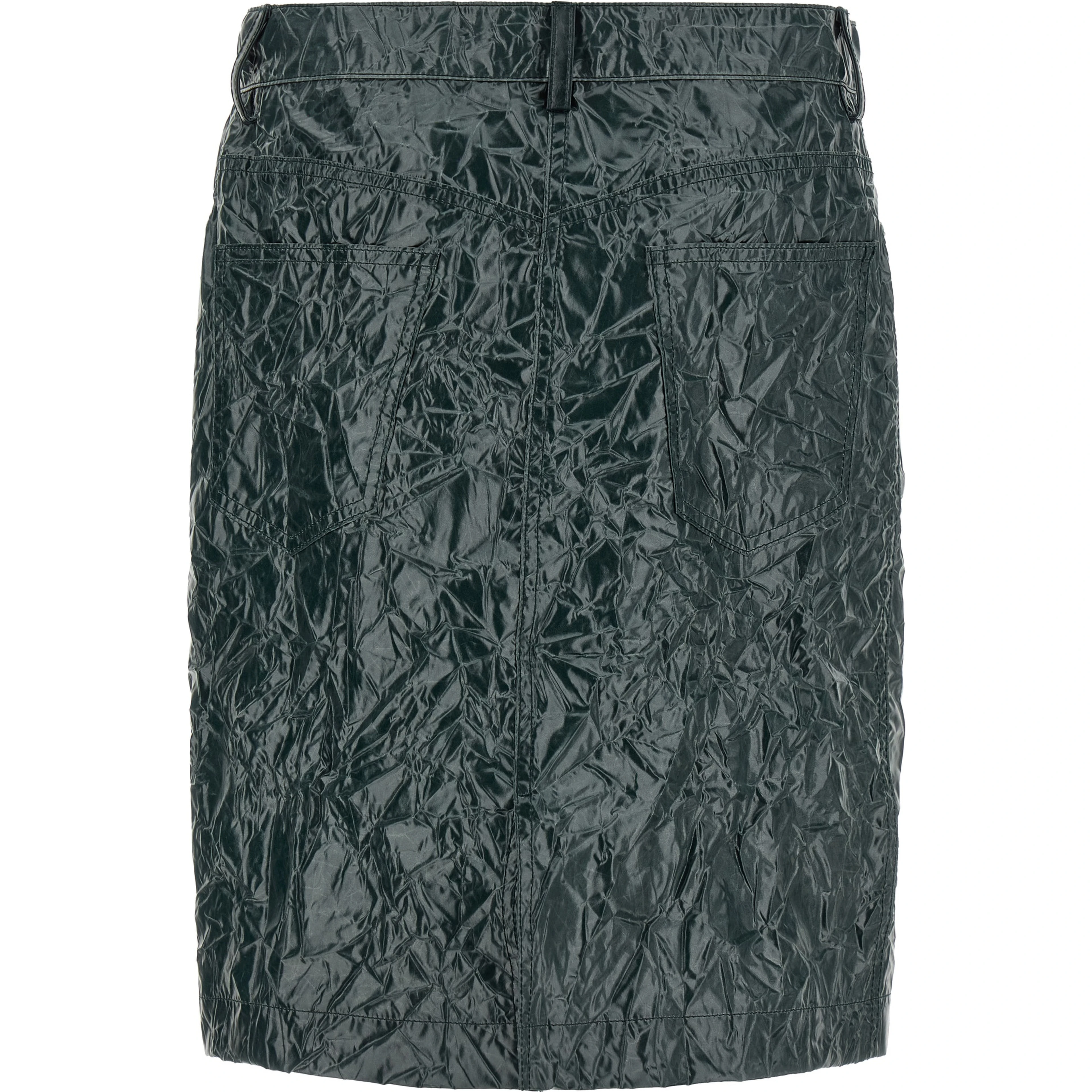 Bicolor Polyester Midi Skirt