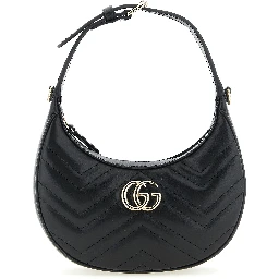Black Calfskin Shoulder Bag