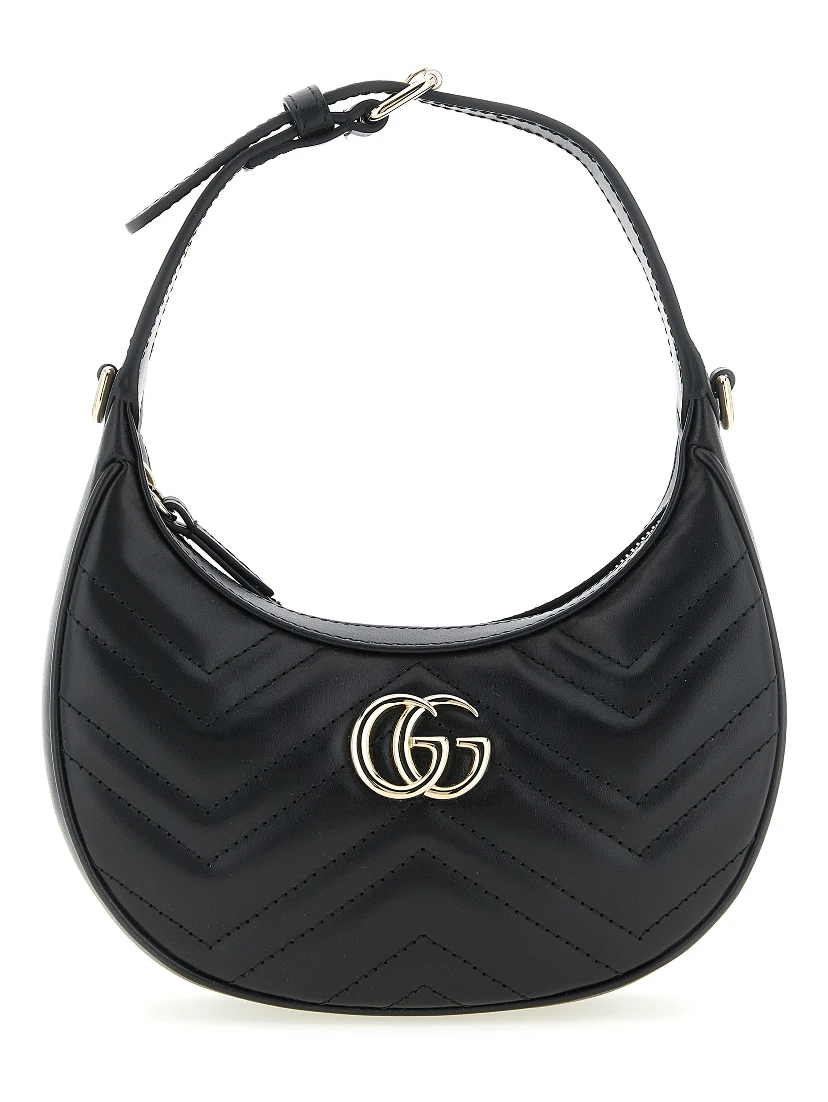 Black Calfskin Shoulder Bag