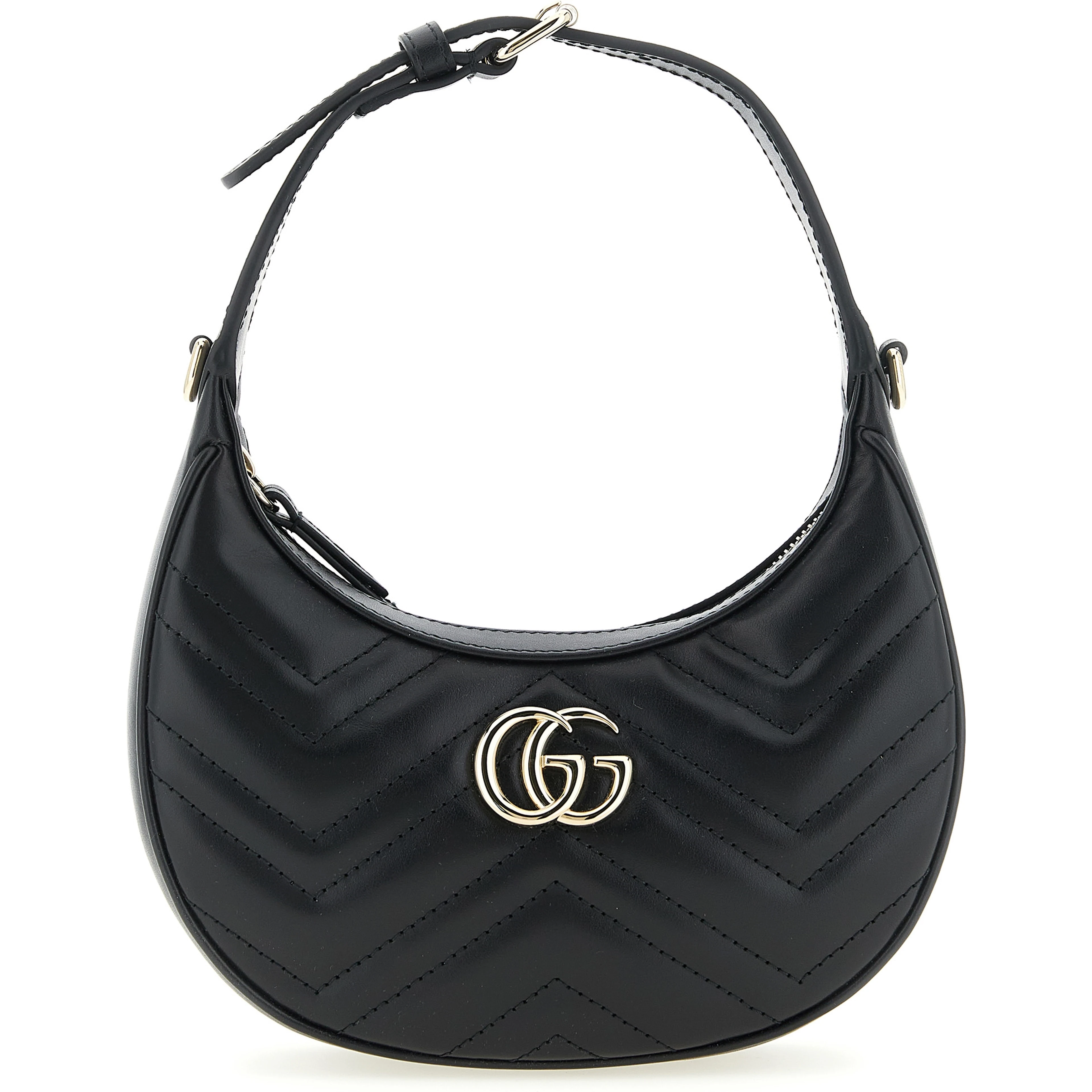 Black Calfskin Shoulder Bag