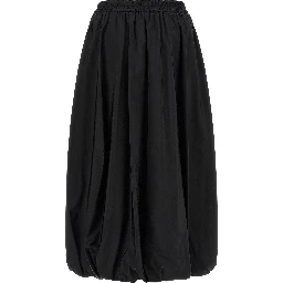 Black Polyamide Mini Skirt