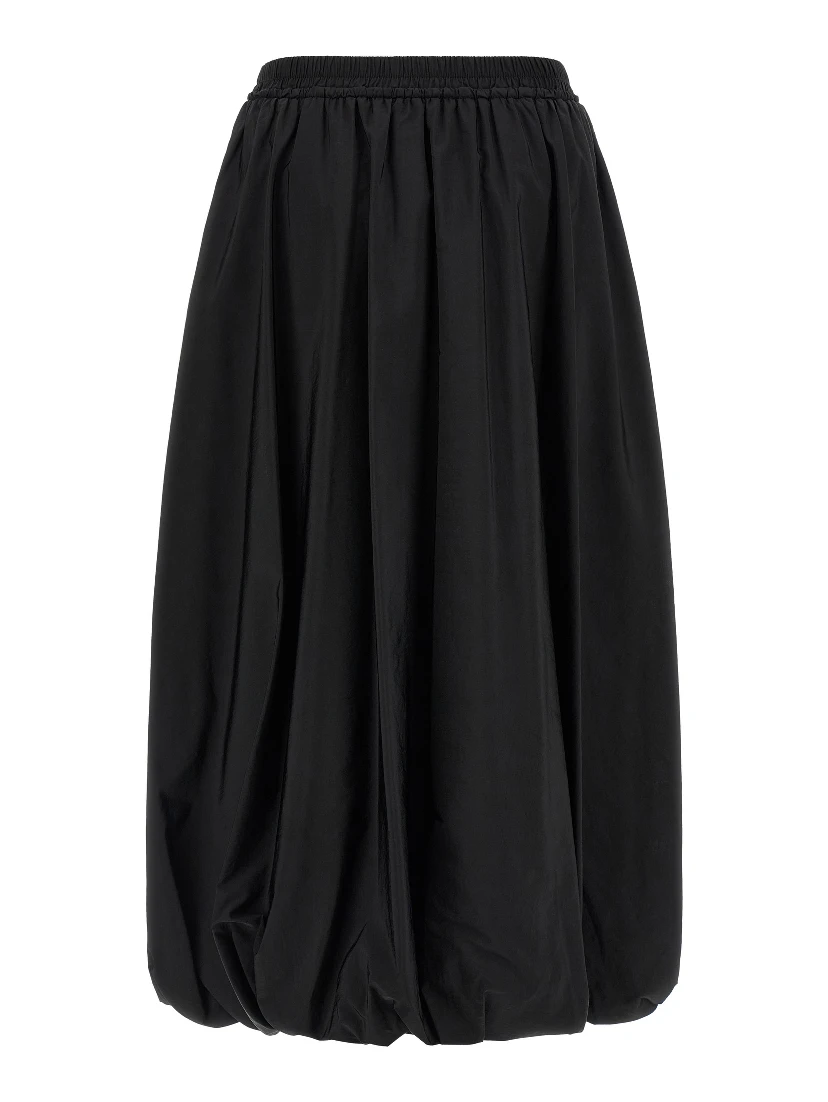 Black Polyamide Mini Skirt