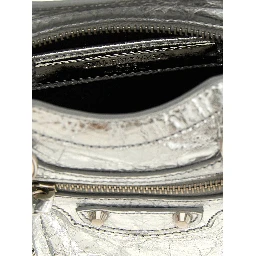 Silver Lamb Leather Crossbody Bag